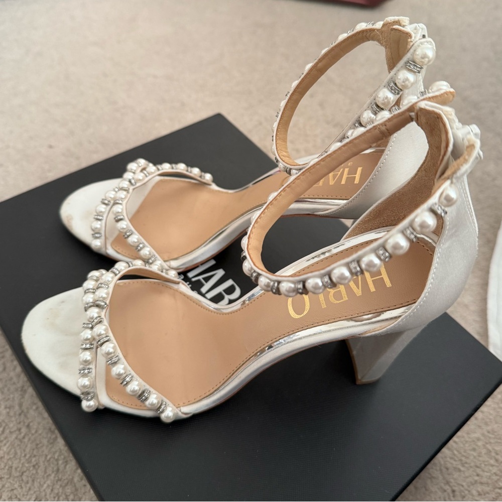 LOW PRICE Harlo Australia ALEXANDRA PEARL BLOCK HEELS - 7.5 - Picture 4 of 7